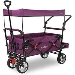 Fuxtec carrello pieghevole Viola CT800, l'originale, Fux Family Collection, carrello da giardino per bambini, trasporto, spiaggia, città, foresta, tirare o spingere, capacità di carico 75 kg