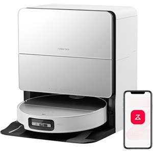 roborock Saros 10 Robot Aspirapolvere con LDS Retrattile, 22.000 Pa, 7,98 cm Ultrasottile, Distacco Automatico del Mop, Riconoscimento Ostacoli Al, Dosatore Automatico di Detergente, Bianco