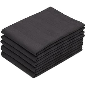 ZOLLNER 5 strofinacci in cotone - 50x70 cm - canovacci da cucina a righe grigio scuro - assorbenti e robusti - lavabili a 60°C - qualità gastsronomica - Certificato OEKO TEX (R)