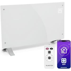 Klarstein Stufa Elettrica Basso Consumo, 2000W, Termoconvettore a Parete con Termostato, Termosifone , Calorifero Riscaldamento Smart