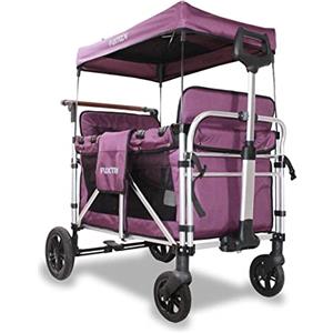 Fuxtec Carrello pieghevole Fuxtec Family CTXL900 Viola, l'originale, Family Fux, Vagone da giardino 4 posti, sedile rimovibile, trasporto, spiaggia, tirare o spingere, capacità di carico 75 kg
