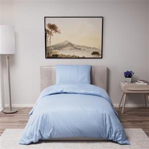 Dreamzie Copripiumino Singolo 135x200 cm con 1 Federe 80x80 cm - Blu - Set Copripiumino Singolo 135x200