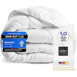 LILENO HOME Piumone invernale 200x200 cm [1 confezione] - calda coperta invernale 200x200 cm per un sonno ristoratore - Piumone invernale 200x200 cm lavabile fino a 95°C - Piumone per allergici