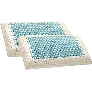 EVERGREENWEB MATERASSI & BEDS Evergreenweb - Coppia Cuscini Memory Foam, Modello Saponetta Air Massage Alti 12 cm, Doppia Fodera Silver e Cotone Naturale, Guanciali Letto per Cervicale, Traspiranti Termosensibili Antiacaro