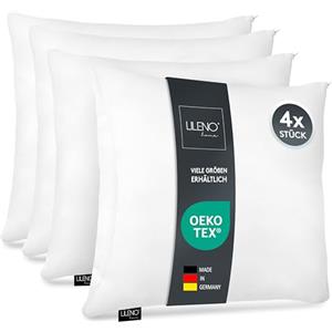 LILENO HOME Cuscino in microfibra, 40 x 40 cm, lavabile fino a 95 gradi, con chiusura lampo, cuscino come imbottitura per letto o decorazione