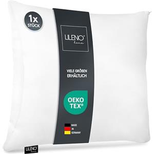 LILENO HOME Cuscino in microfibra 60 x 60 cm [set da 1] lavabile fino a 95 gradi con chiusura lampo, cuscino 60 x 60 cm come imbottitura per cuscino per letto o come cuscino decorativo, cuscino per
