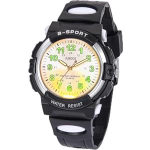 Juboos Orologio Analogico Per Bambini Con 7 Luci Notturne A Colori, Impermeabile, Cinturino Morbido, Orologio A Quarzo Per Ragazzi E Ragazze 5-18 Anni