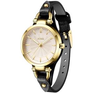 BUREI Orologio da Polso Analogico da Donna, Classico, al Quarzo, Forma Ovale, con Data (ferroso)