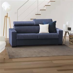 Dmora Talamo Italia - Divano letto 2 posti Aida, Sofà Soggiorno con apertura girevole, Poggiatesta regolabili e Braccioli slim, 100% Made in Italy, Cm 180x95h85, Blu