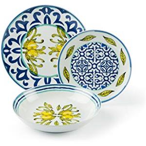 Excelsa Amalfi Servizio Piatti 18 Pezzi, Porcellana