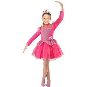 Ciao- Barbie Principessa Ballerina Costume Travestimento Bambina Originale (Taglia 5-7 Anni), Rosa, 11660.5-7
