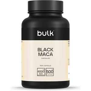 Bulk Maca Nera in Capsule 4000 mg, 4000 mg, ginseng peruviano, 90 Capsule, 22 porzioni
