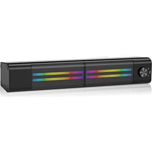 r2digital 2 in 1 SOUNDBAR o MINI CASSE STEREO 10W BLUETOOTH USB 3,5 LED RGB AUTO ALIMENTATA BARRA SOUND ALTOPARLANTE per Televisore, Computer, Notebook, Tablet, Monitor