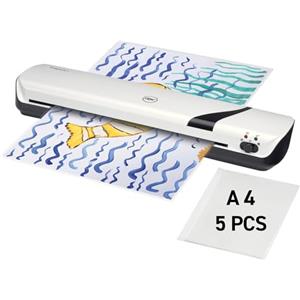 GBC Inspire+ Plastificatrice A3 con Tempo di Riscaldamento di 4 Minuti e Leva di Rilascio Anti-Inceppamento, Include una Confezione da 5 Pouch, Plastificazione a Caldo e a Freddo - Bianco (4410032)