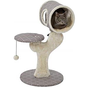 MidWest Homes for Pets Tiragraffi per gatti Salvador in sisal con area gioco e relax, motivo fungo/rombi, formato piccolo, modello 138S-MRD