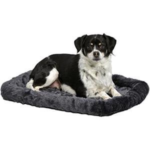 New World Cuscino per cani XS in finta pelliccia grigia, ultra morbido e lavabile in lavatrice, adatto per gabbie e trasportini da 61 cm, per cani e gatti di piccola taglia