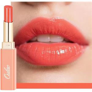 Oulac Rossetto Labbra Arancione Idratante a Tenuta Prolungata - Effetto Succoso, Applicazione Precisione, Colore Brillante, Texture Morbida，Vegan e Cruelty-free, 12 Orange Shock!