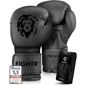 FIGHTR® Guantoni da Boxe - Massima Protezione e Stabilità | Guanti per Boxe, MMA, Muay Thai e Kickboxing | Taglie 8-16 oz, Include Borsa per il Trasporto