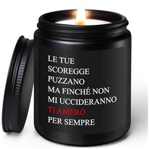Coldbling Regali Anniversario San Valentino per Lui Lei, Candela Profumata al Sandalo Idee Regalo Natale Uomo Donna Fidanzato Fidanzata Marito Moglie Regalo Amore Compleanno per Lui