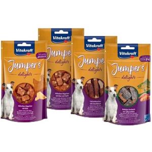 Vitakraft Bocconcini di Pollo con Formaggio e Mela - Snack per Cani Senza Cereali, 80 gr