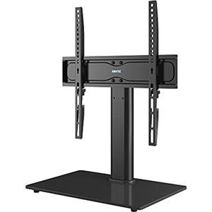 BONTEC Supporto TV da Tavolo per TV da 26-55 Pollici, Universale Altezza Regolabile Piedistallo TV, Supporto TV Fino a 40kg, Max VESA 400x400 mm
