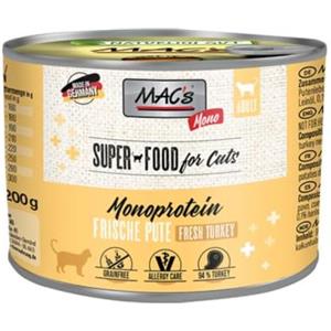 MAC's Cat Mono Sensitive - Alimento umido ipoallergenico per gatti al Tacchino, 200 g