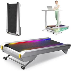 UREVO Tapis Roulant con Inclinazione Automatica del 14%, Tapirulan Salvaspazio da Scrivania con Doppi Motori Brushless Silenziosi, Design a piena area di corsa, Walking Pad per Casa/Uffcio