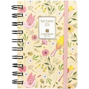 Franco Cosimo Panini TURNOWSKY - Agenda Giornaliera 12 Mesi, Planner Tascabile con Spirale Nera e Angoli Tondi, Trancia Metal in Cover, 352 Pagine Colorate, Ideale per Lavoro e Università 9x13h cm