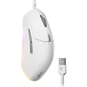 SteelSeries Rival 3 Gen 2 - Mouse Gaming - Sensore ottico TrueMove Core da 8500 DPI - 60 milioni di clic di durata - bassa latenza - 77 g di peso - 100% piedini in PTFE - RGB - Bianco
