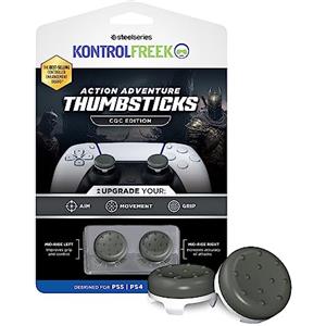 KontrolFreek CQC Classic Gommini per Controller PS5 | 2x Copri Analogici Low-Rise per PlayStation 5 & PS4 | Agilità e Controllo Migliorati | Grigio/Bianco