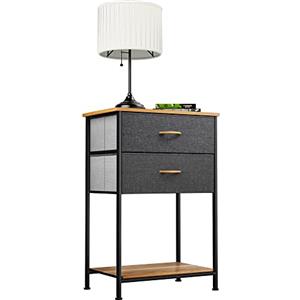 YITAHOME Cassettiera - Comò in Tessuto con 2 Cassetti per Camera da Letto, Soggiorno, Corridoio, Armadi - Struttura in Acciaio Robusto, contenitori in Tessuto Facilmente Estraibili (Grigio Freddo)