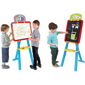 Generico Lavagna Double Face per Gessi Pennarelli Magnetica Lavagna Verticale Orizzonatale Removibile con Cavalletto Pennarelli Gessi Lettere Numeri Magnetici Lavagne per Bambini 3in1 Lavagne Artista Scuola