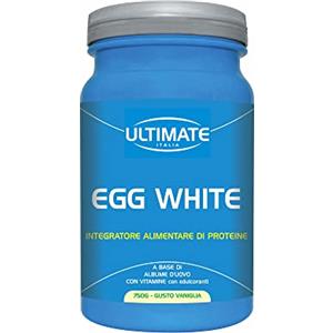 Ultimate Italia Egg White - Proteine di Albume dell'Uovo - Integratore Alimentare di Proteine a Base di Albume d'Uovo - con Vitamine B2 e B6 - Nutre la Massa Magra - Gusto Vaniglia, 750 G