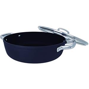 Arcos Serie Samoa | Pentola Antiaderente 28 cm e 4,3 L | Alluminio Forgiato | Adatto a qualsiasi cucina | Anse Acciaio inossidabile effetto freddo | Lavabile in lavastoviglie | Nero | FULL INDUCTION
