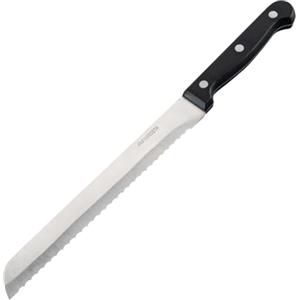 Nirosta Coltello per il Pane con Lama Seghettata Lunga 19,5 cm in Acciaio Inox, Coltello da Cucina a Triplo Rivetto con Impugnatura Ergonomica per Tagliare Pane, Focacce, Pizza e Lievitati