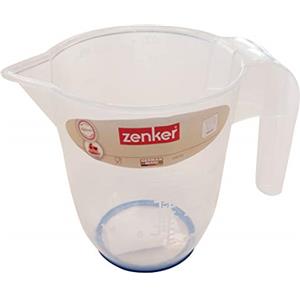 Fackelmann Zenker Caraffa graduata da 0,5 litri in plastica alimentare con scala di misurazione precisa, Caraffa in plastica resistente al calore, adatta a fruste elettriche, lavabile in lavastoviglie