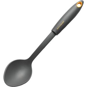 Fackelmann Collection Cucchiaio in Nylon, Manico Soft Touch (Colore: Arancio/Grigio), quantità: 1 Pezzo, Nero