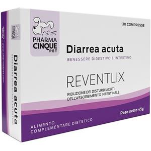 PharmaCinquePet Reventlix - Integratore Naturale per Cani e Gatti, Alta Appetibilità, 30 Compresse per Supporto Intestinale