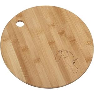 Fackelmann 37723 Tagliere, Bamboo, Marrone, 24x24x1 cm