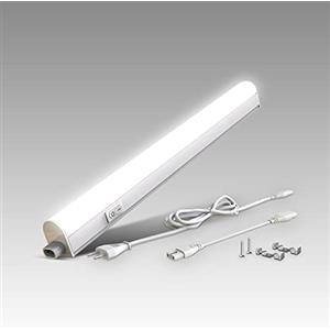 B.K.Licht Lampada sottopensile cucina LED, luce bianca naturale 4000K, da 4W, lunghezza 31cm, interruttore on off, plastica, lampada moderna collegabile con lampade uguali, 230V IP20