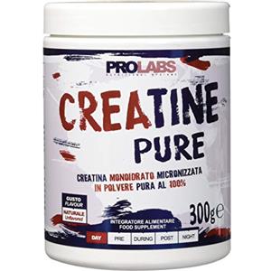 PROLABS - Creatina Monoidrata Creatine PURE Polvere 100% Pura Finissima, Creatina Monoidrato Supporta Forza e Performance Sport Alta Intensità - Integratore 100% Vegan anche Pre Workout, Neutro, 300g