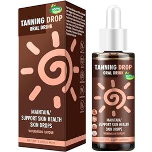 SALONKEY Gocce abbronzanti da bere 60 ml - Autoabbronzante & Tanning Drops per abbronzatura naturale senza sole, siero per viso e corpo, abbronzatura delicata per uomini e donne