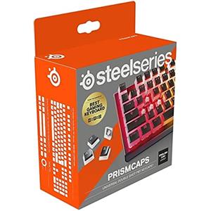 SteelSeries PrismCaps, Copritasti in stile pudding a doppio scatto, Robusta termoplastica PBT, Compatibile con la maggior parte delle tastiere meccaniche, Steli MX, Nera (Layout UK)