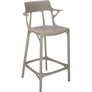 Kartell A.I. Stool Recycled, Sgabello, Grigio, H 98 cm