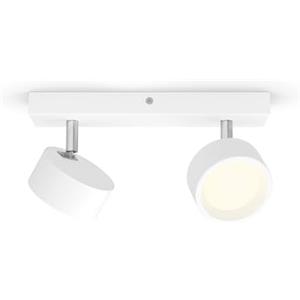 Philips LED Lampada a Faretto Bracia, Luce Calda, 5.5W, 2 Punti Luce, Orientabile, Bianco