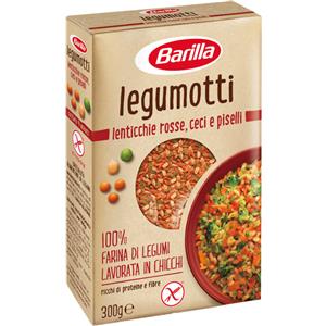 Barilla Legumotti - Lenticchie Rosse, Ceci e Piselli Verdi, Ricchi di Proteine e Fibre, 300g