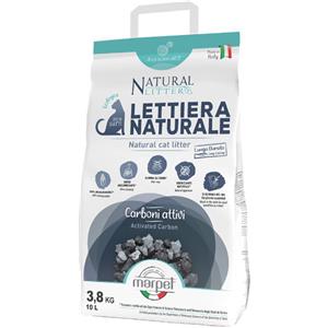 Marpet Lettiera Vegetale Naturale ai Carboni Attivi - 19LT, Agglomerante e Atossica per Gatti