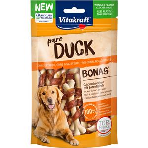 Vitakraft Duck Bonas Snack per Cani - Ossicini di Carne di Anatra Ricchi di Proteine - 80 g
