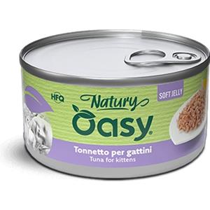 Oasy Wet Cat Natury Soft Jelly - Tonnetto per Gattini 85 g - Alimento Umido Naturale con Ingredienti Selezionati
