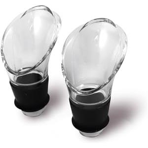 Fackelmann Beccucci Decanter 2 pz, versatore per bottiglie di vino antigoccia, lavabile in lavastoviglie, materiale in plastica e silicone, dimensioni 4 x 5,7 cm
